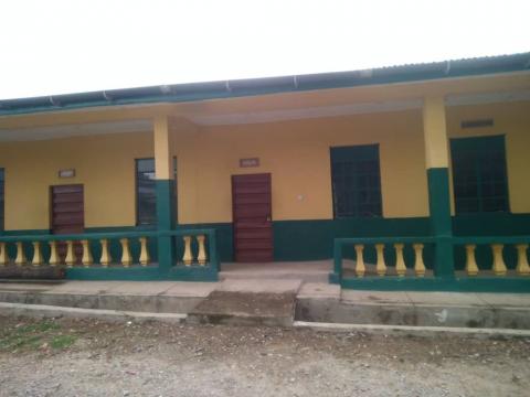 A newly refurbished classroom block at St Andrews Secondary School in Bo