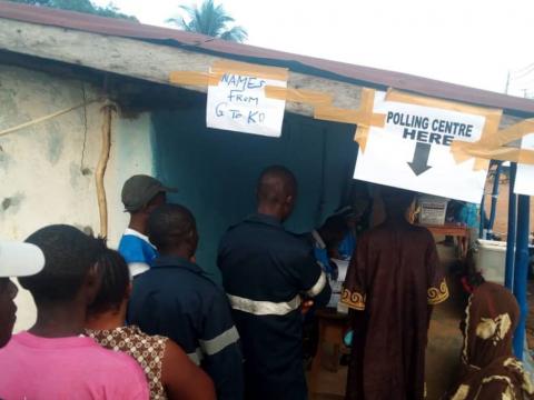 A polling station in Koidu