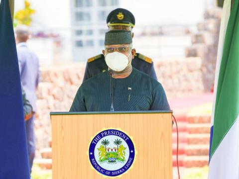 President Bio announcing easing of measures