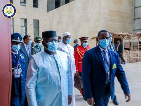 President Bio arrives in Malabo