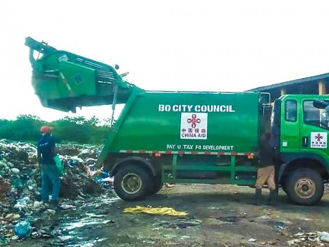 Bo City Council dumping truck