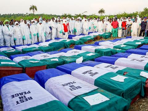Bodies of fire victims