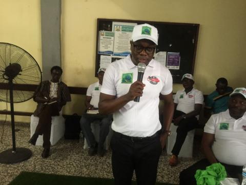Brima Katta, SALPOST MD, speaking at the event