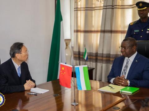 Chinese Envoy discusses with President Bio at State House