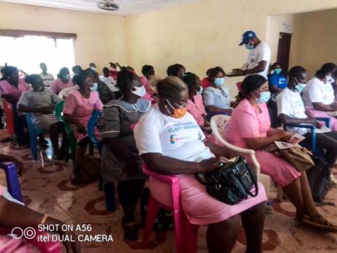 DMO Dr .Donald S Grant addressing health staff at the training.