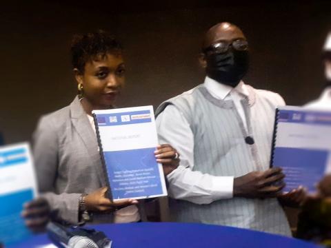 Dr. Yakama James (L), Foday Swaray (R)