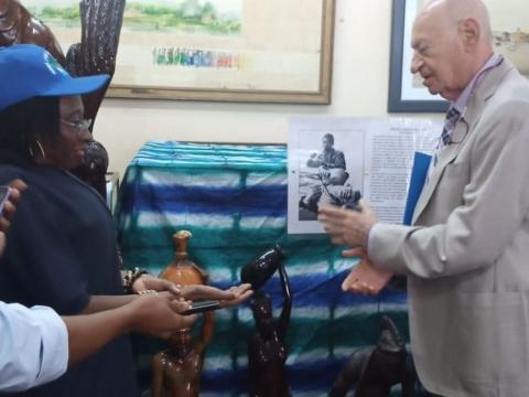 During the unveiling of Marco's Work at the Museum