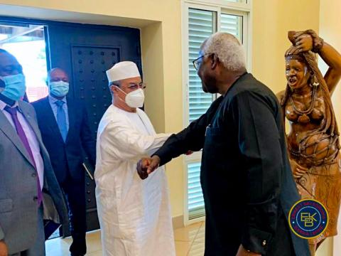 Former President Koroma and Ambassador Mahmet Saleh Annadif