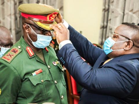 President Bio decorates new CDS as Lieutenant-General President Bio decorates new CDS as Lieutenant-General