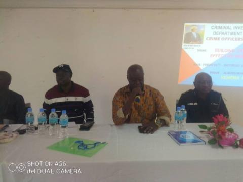 IGP Sellu addressing personels at the retreat in Kenema
