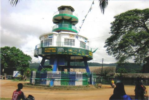 Clock tower in the district headquarters