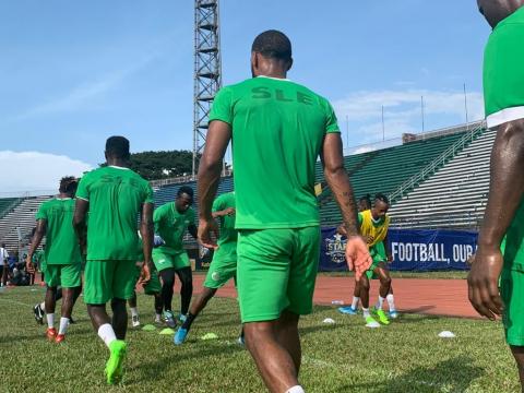 Leone Stars at their final training before the match