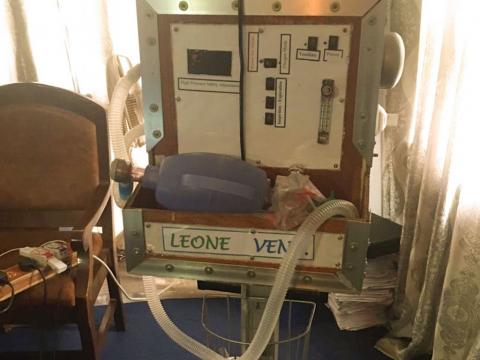 Leone Vent, the prototype ventilator made by students of FBC