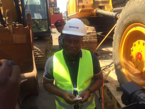 MP Alusine Kanneh, at the unveiling ceremony of the machines