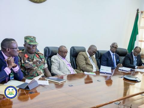 Members of the Ebola Response team meets with President Bio