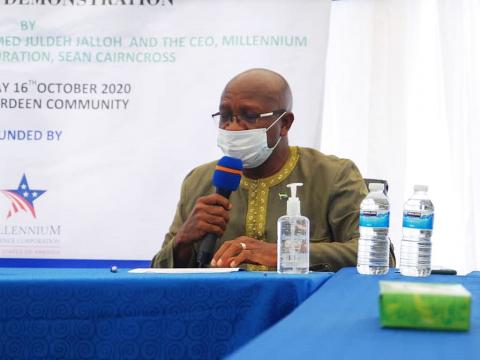 Minister of Water Resources Philip Karimu Lansana