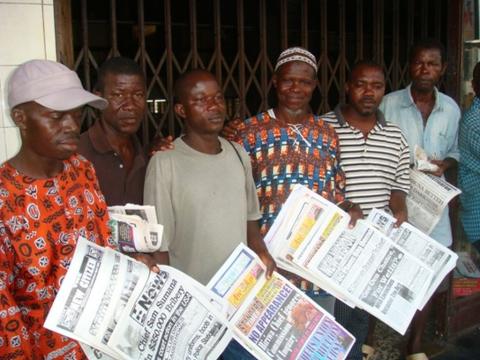 Sierra Leone newspaper vendors