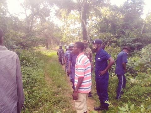 Police at the scane