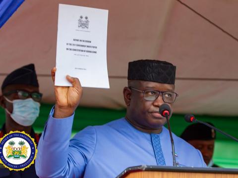 President Bio launching the White Paper