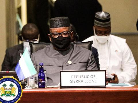 President Julius Maada Bio, at the summit, Turkey.