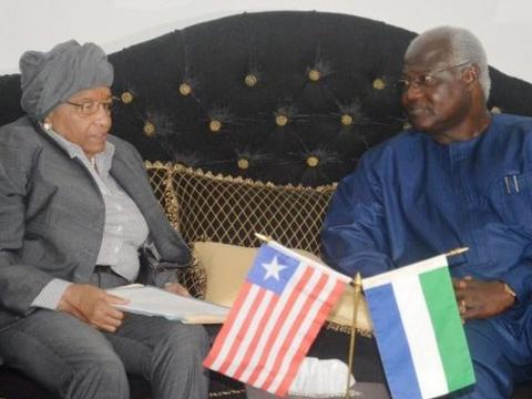 Presidents Ernest Koroma (Koroma) Ellen Johnson-Sirleaf (Liberia) 