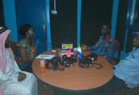 A radio discussion programme in progress