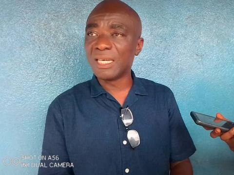 SMEDA  boss , shaka Samuel Sannoh speaking in Kenema