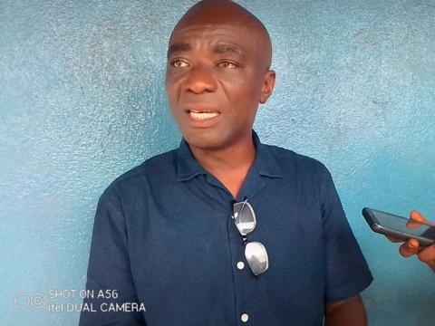 SMEDA  boss , shaka Samuel Sannoh speaking in Kenema