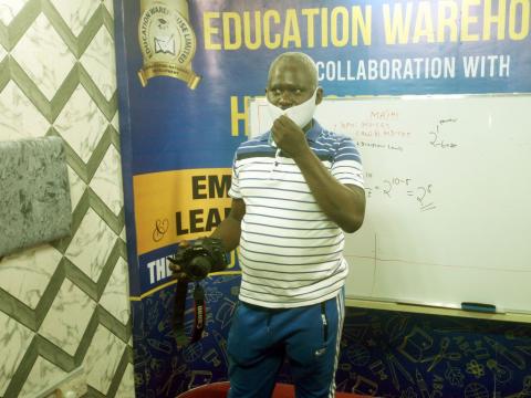 Joseph Sannoh in the studio