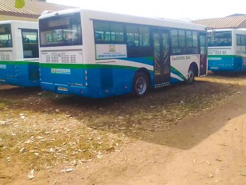 School buses parked in Kenema