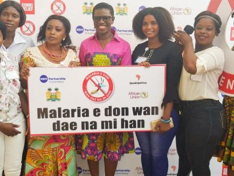 Some of trainees pose with Freetown Mayor, Yvonne Aki-Sawyer