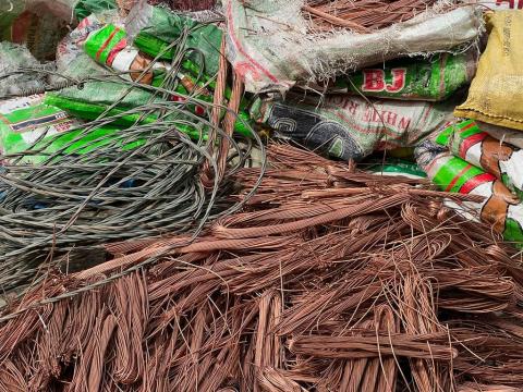 Stolen copper and other electricity materials