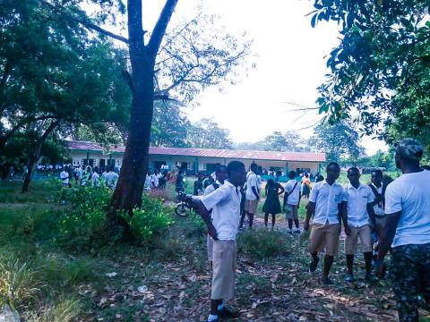 Students at the school compound