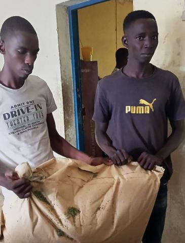 The two suspects arrested with Kush at Gbalamuya border