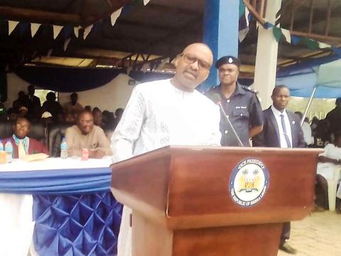 VP Jalloh during the matriculation ceremony in Kenema