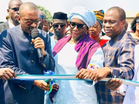 Vice President Juldeh, ECOWAS VP Finda Koroma and Minister of Development Francis Kaikai