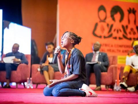 Vicky The Poet in performance