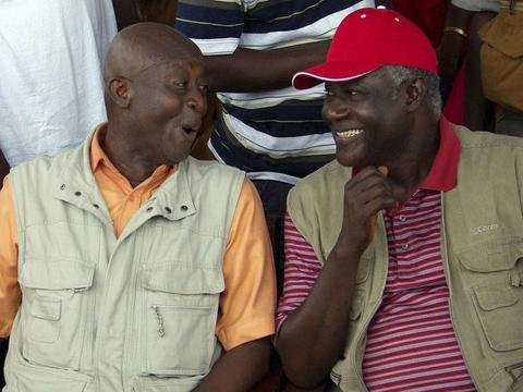 Margai (L) and Koroma, in the good old days in 2007