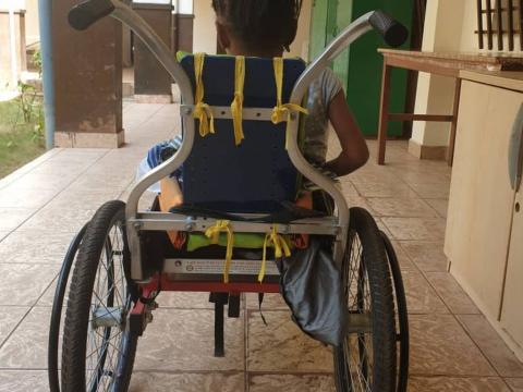 A child rape victim in Sierra Leone recovering in a hospital